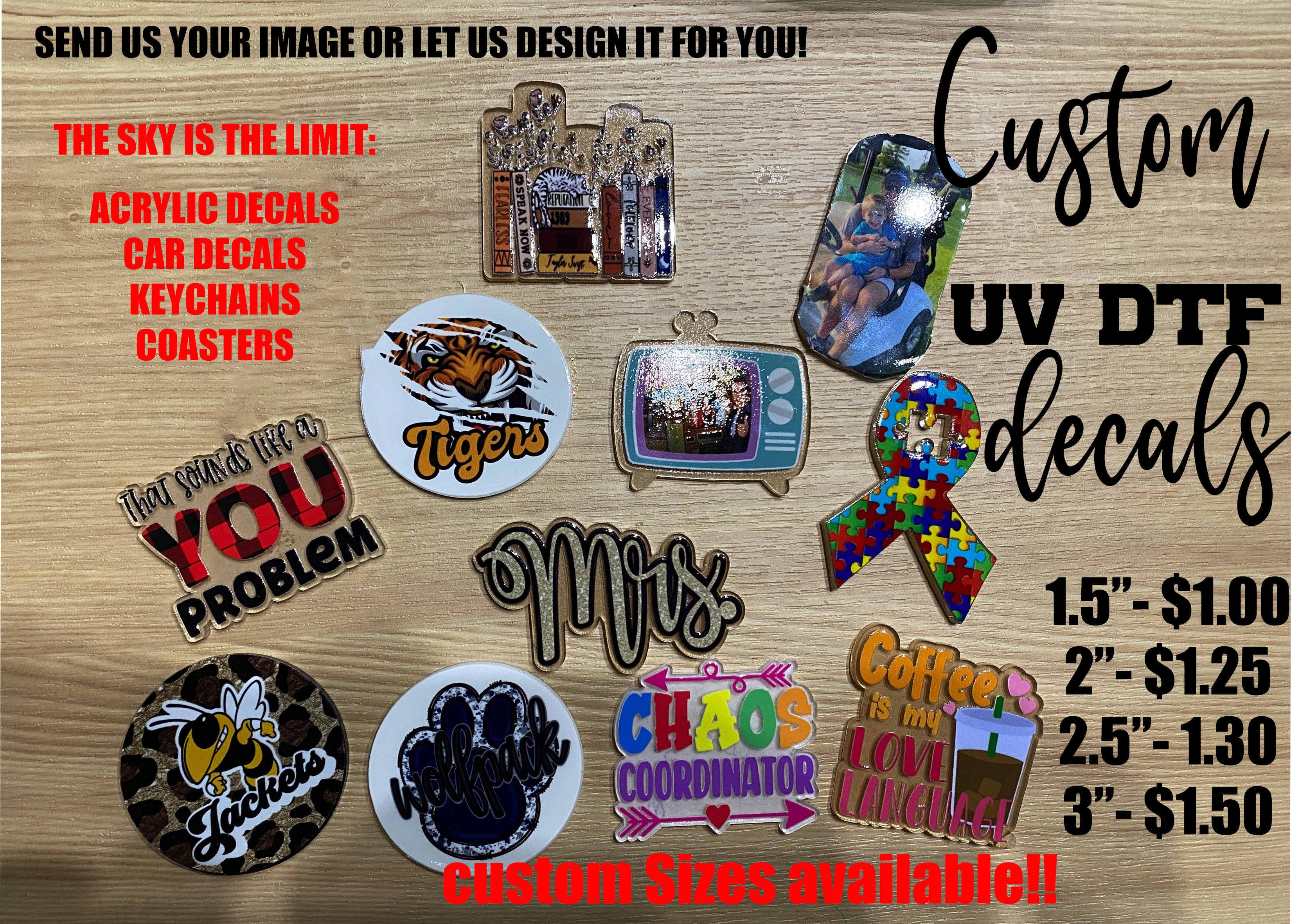 Custom UV DTF Decal – Shop For A Cause