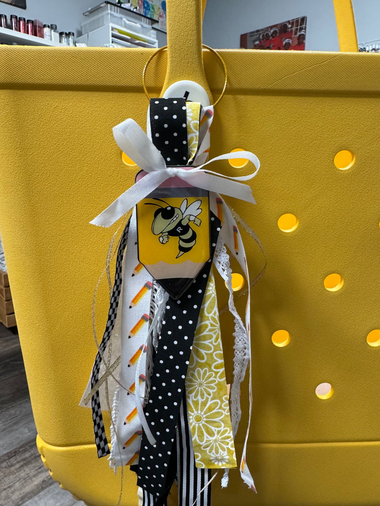 Rag Ribbon Teacher Bag Charm