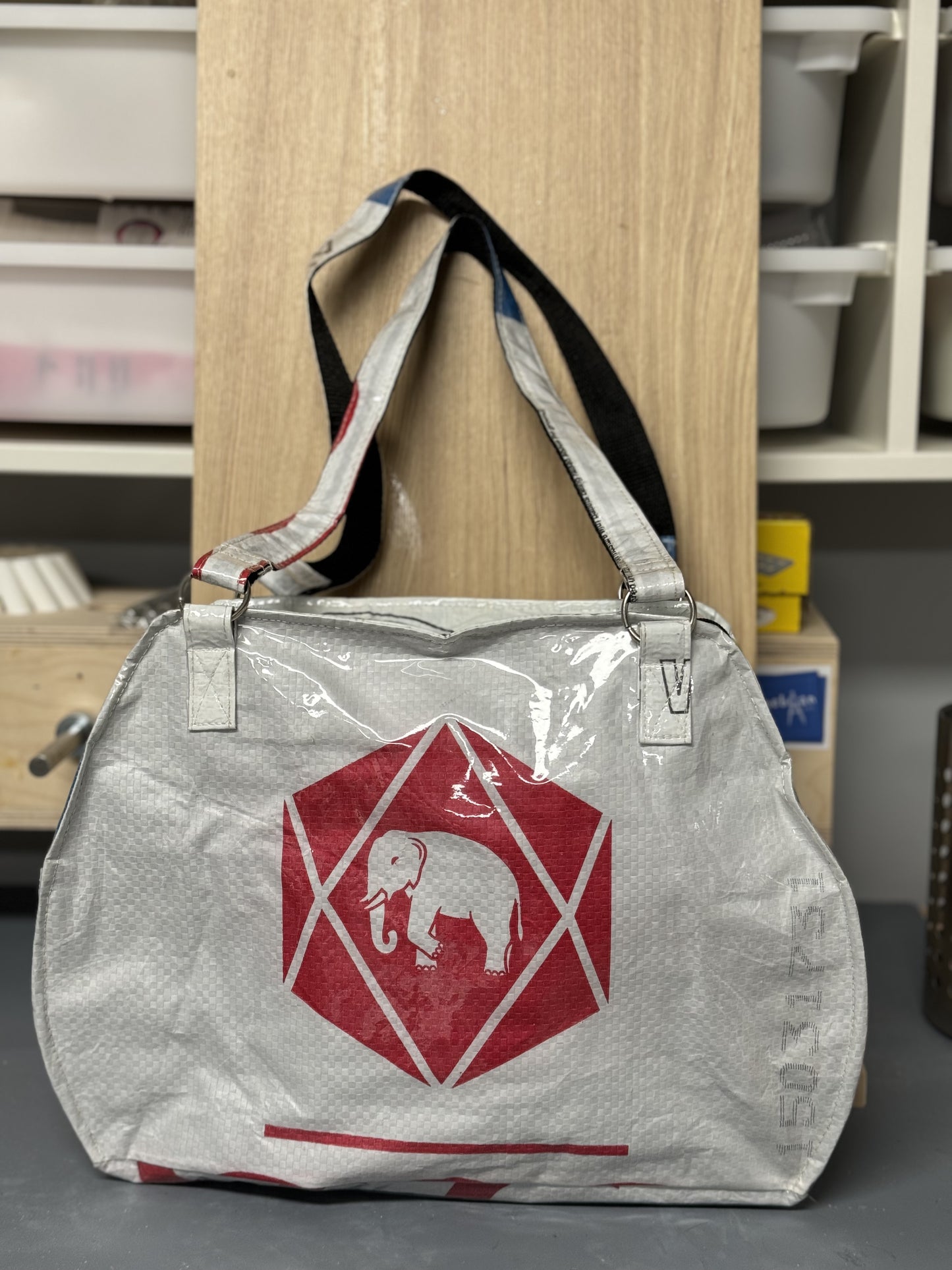 Life Totes Handbag- White Elephant