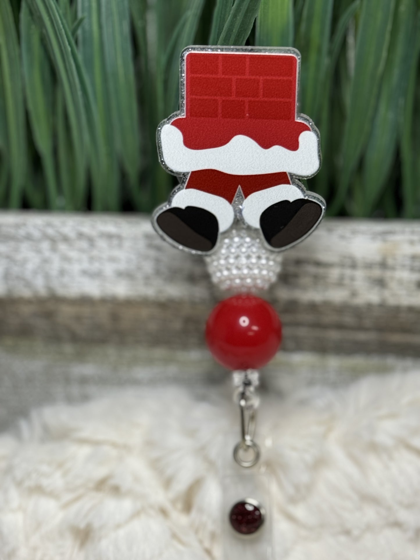 Santa in Chimney Badge Reel