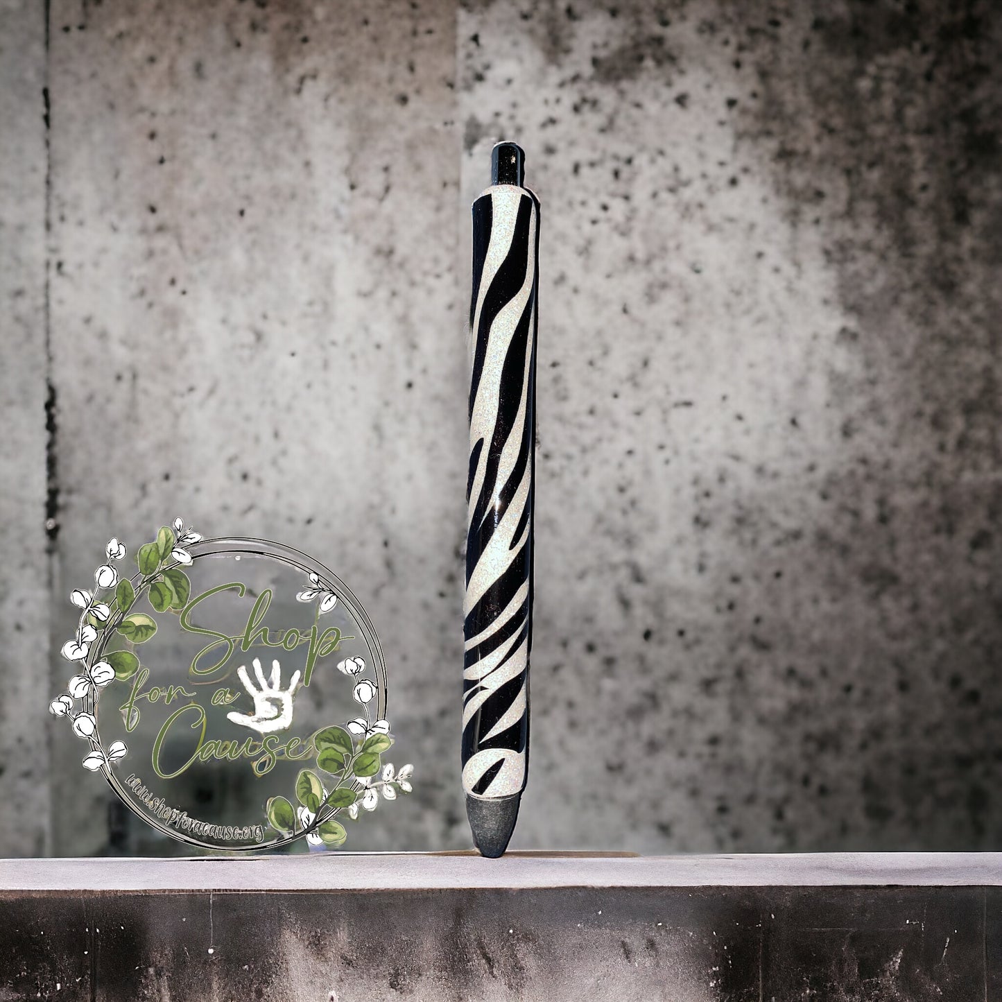 Zebra Print Epoxy Pen