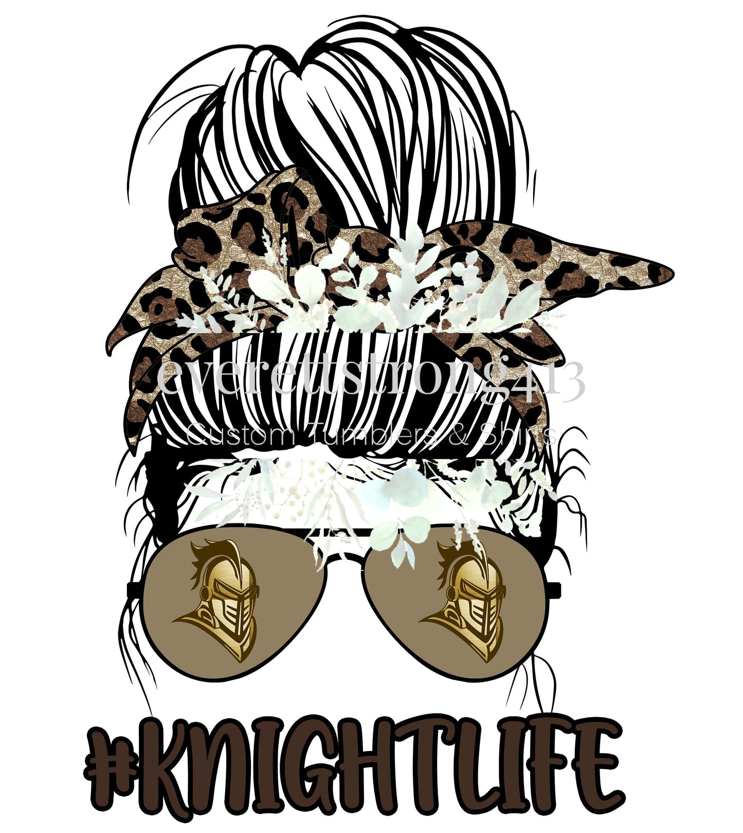 Knight Life Messy Bun Digital File