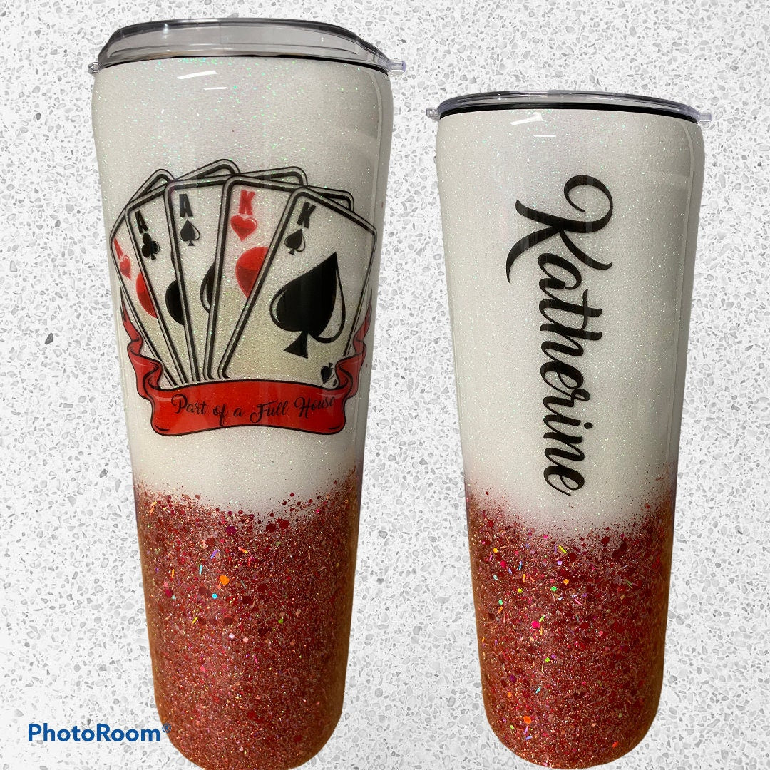 Full House Cards Epoxy Tumbler