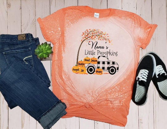 Nana's Pumpkins Bleached T-Shirt