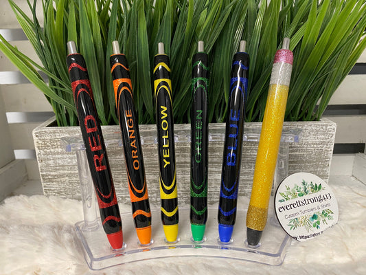 Crayon & Pencil Epoxy Pen Teacher Set