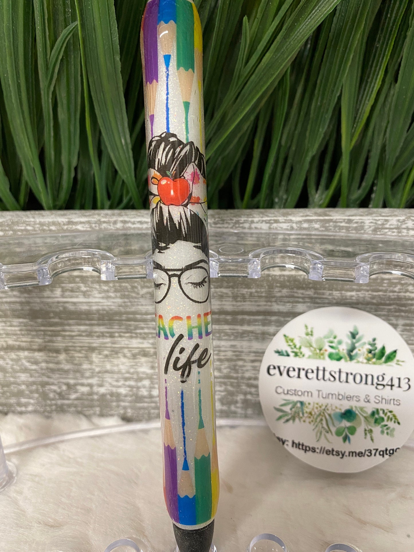 Teacher Life Epoxy Pen