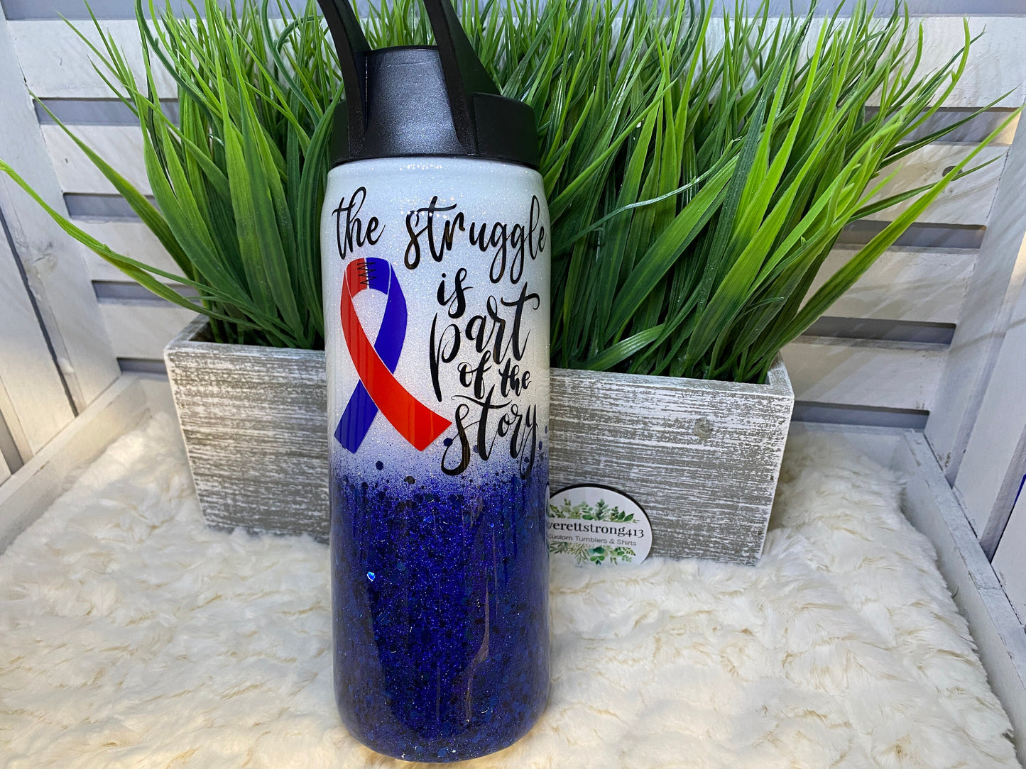 The Struggle is Part of the Story Epoxy Tumbler-CHD Awareness