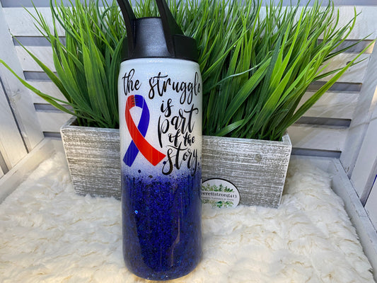 The Struggle is Part of the Story Epoxy Tumbler-CHD Awareness