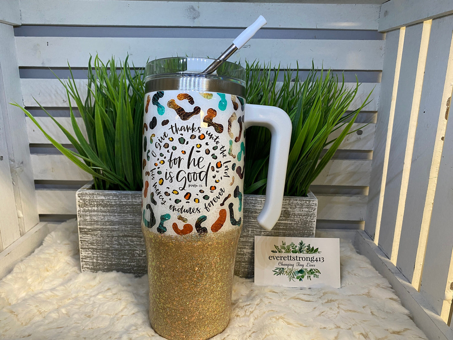 I'm Fine Everything is Fine 24 OZ. Handled Epoxy Tumbler