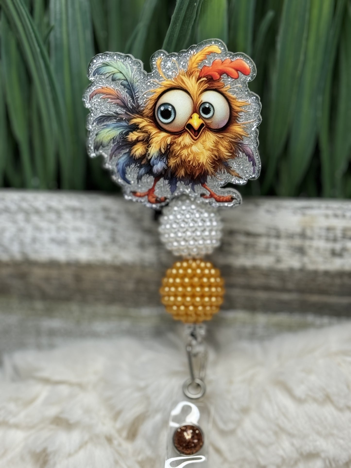 Crazy Chicken Badge Reel