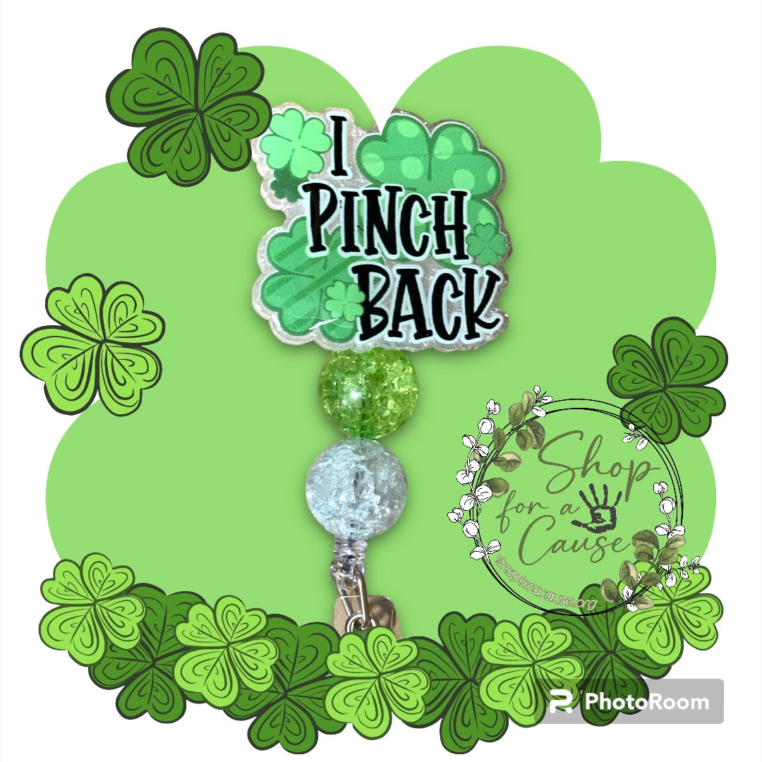 St. Patrick's Day I Pinch Back Badge Reel