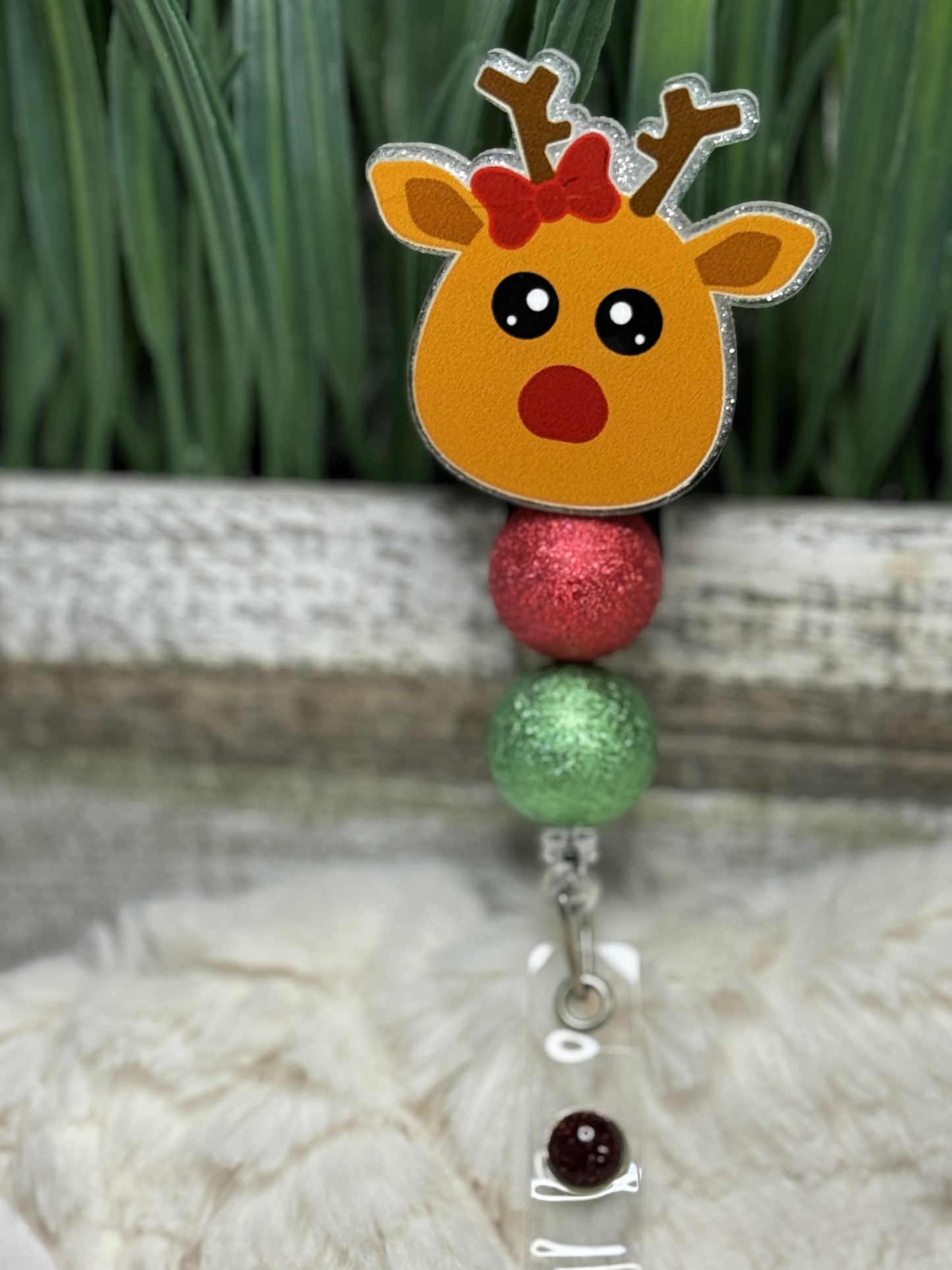 Reindeer Head Badge Reel