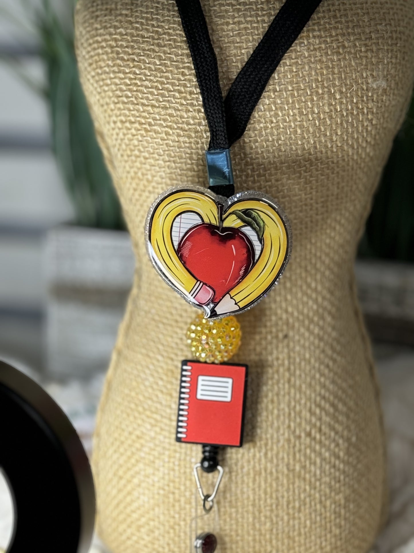 School Pencil Lanyard with Retractable Reel