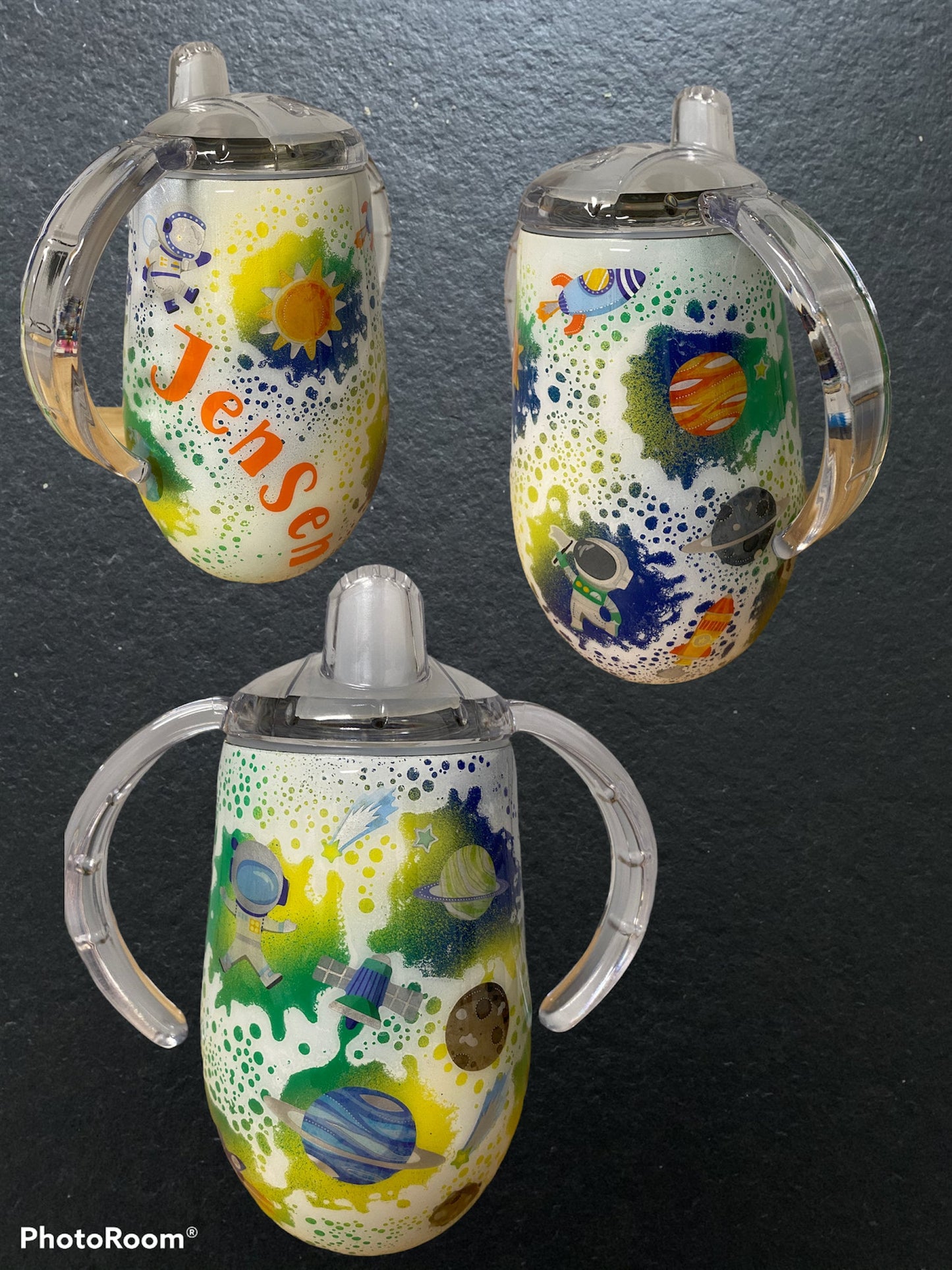 Kids Space Epoxy Sippy Cup with handles