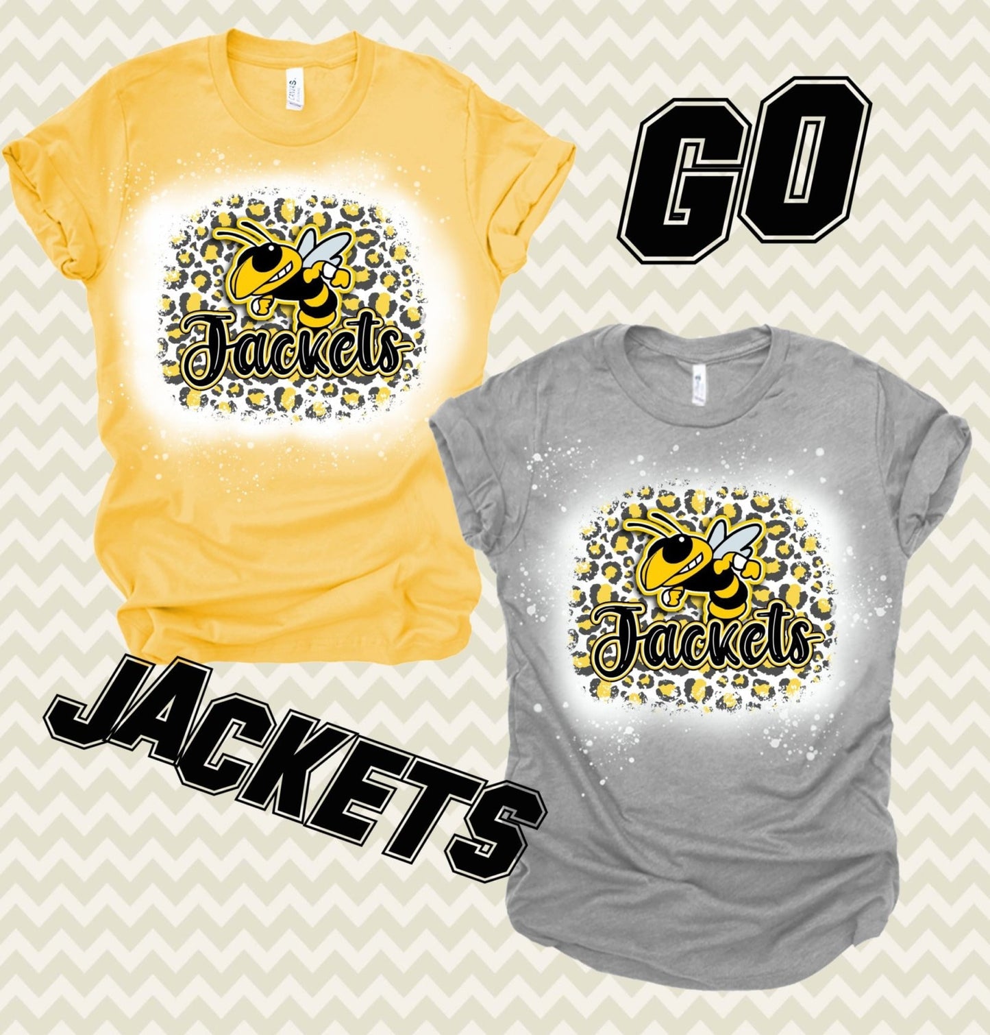 Yellow Jacket Cheetah Bleached Shirt