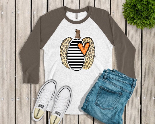 Pumpkin Raglan Shirt