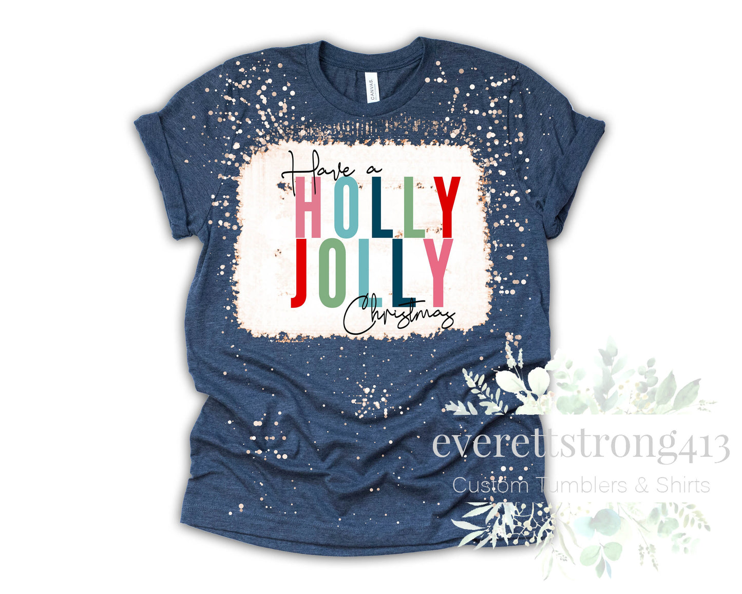Holly Jolly Christmas Bleached Shirt