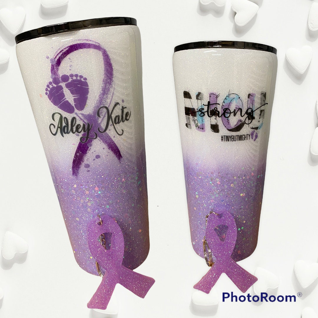 Floral NICU Strong Epoxy Tumbler