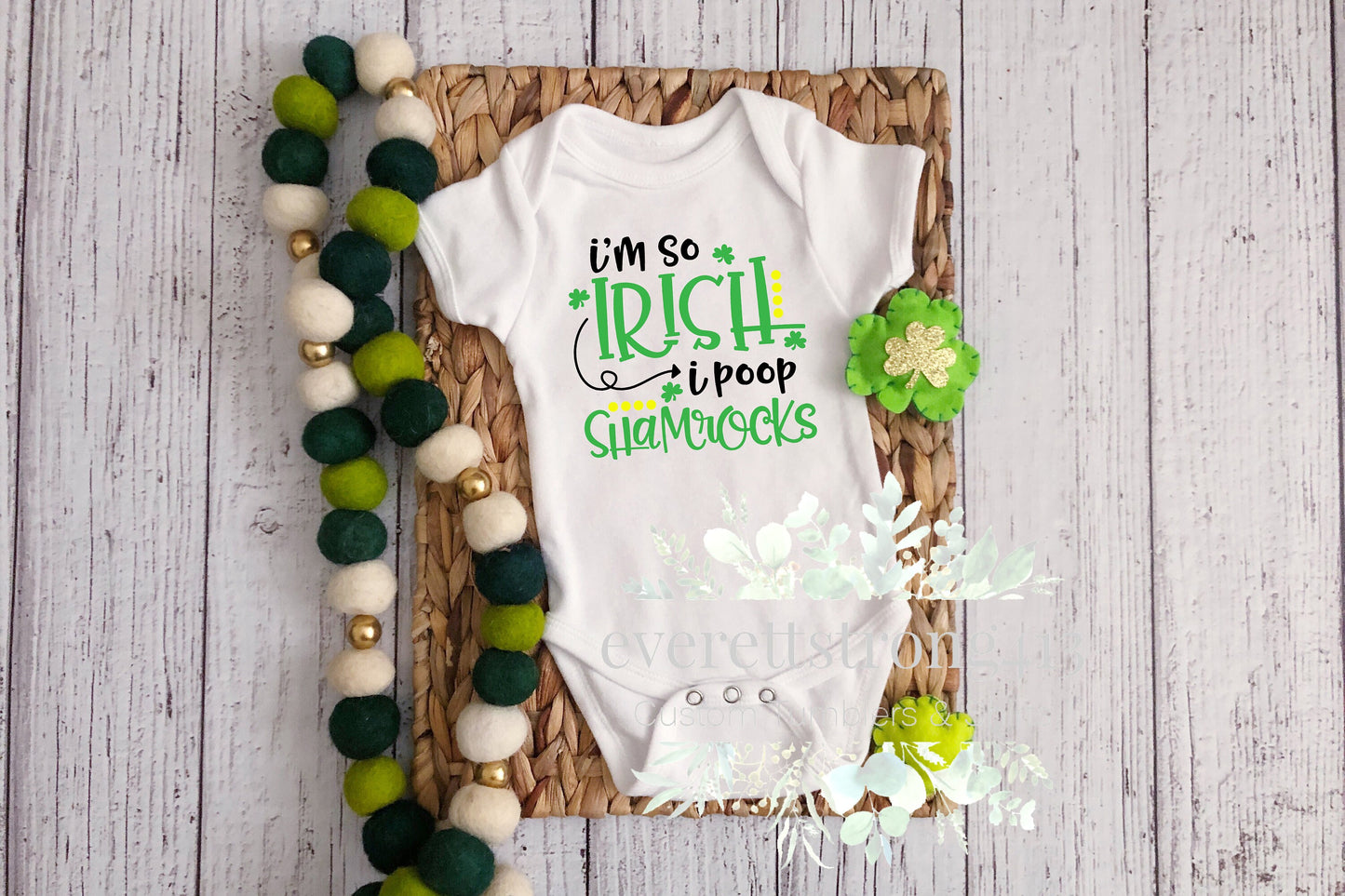 I Poop Shamrocks Onesie