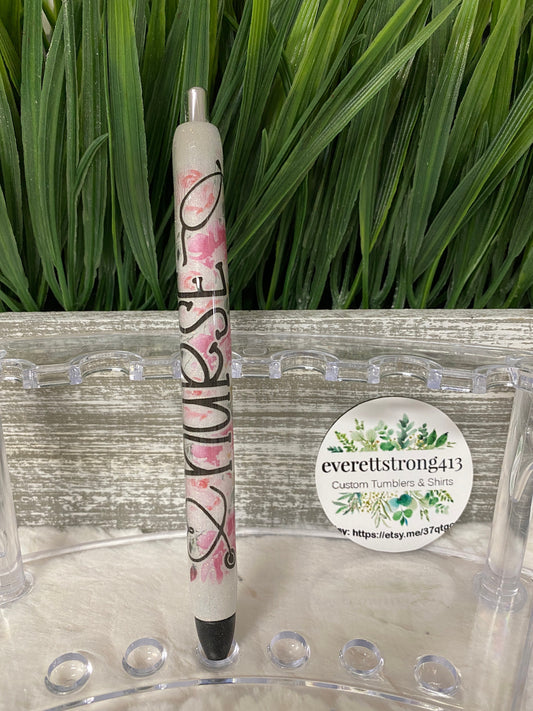 Nurse Floral Epoxy Pen