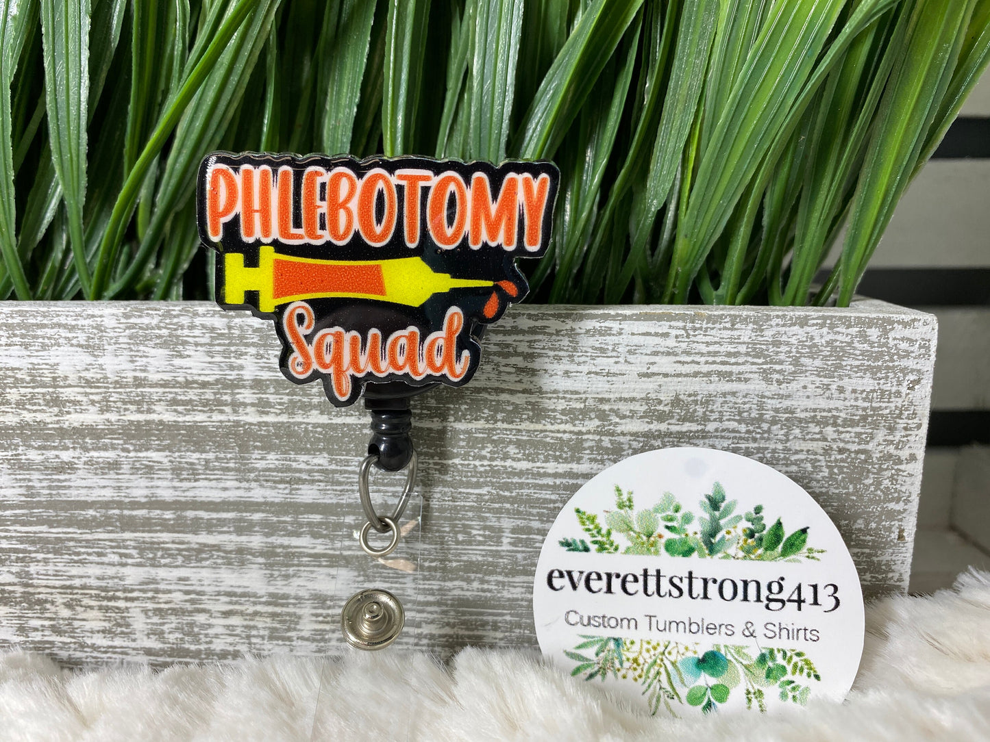 Phlebotomy Squad Badge Reel