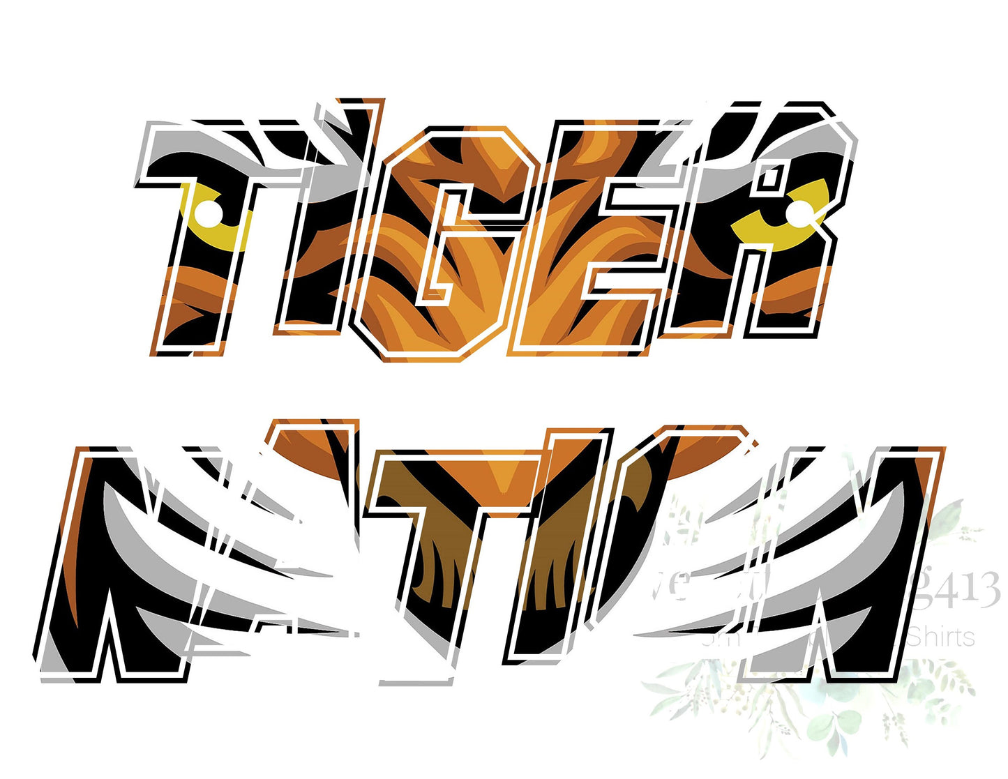 Tiger Nation Cutout Digital File