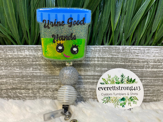 Urine Good Hands Badge Reel