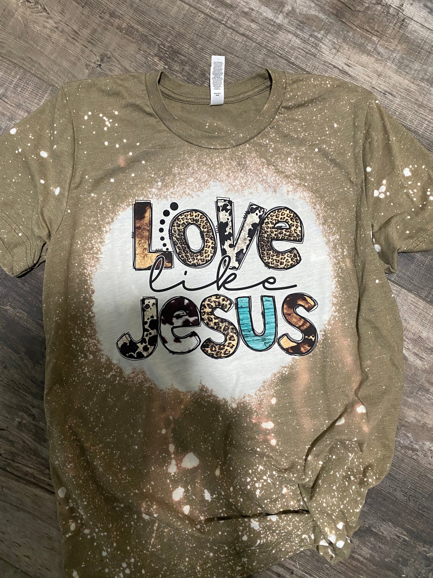 Love Like Jesus Bleached Shirt