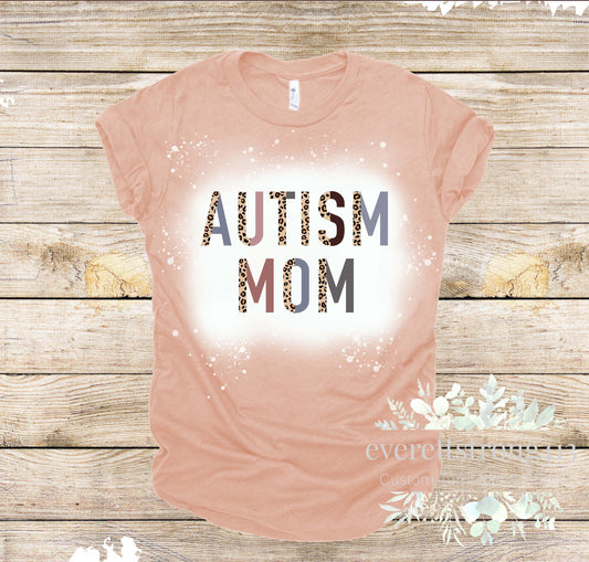 BOHO Autism Mom Bleached Shirt