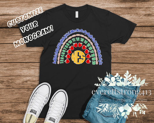 School Monogram Rainbow T-Shirt