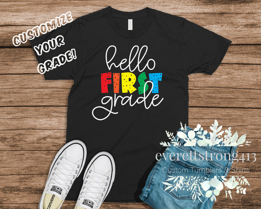 Hello First Grade Back to School T-Shirt