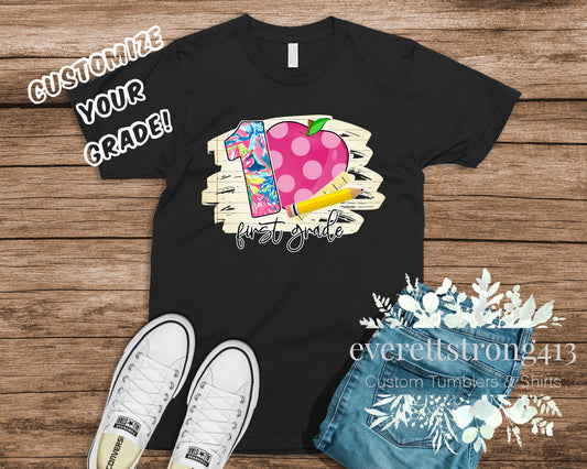 Polka Dot Apple First Grade T-Shirt