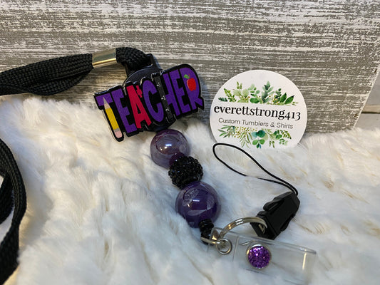 Teacher Lanyard with Retractable Reel