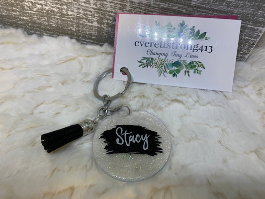 Name Tassle Keychain