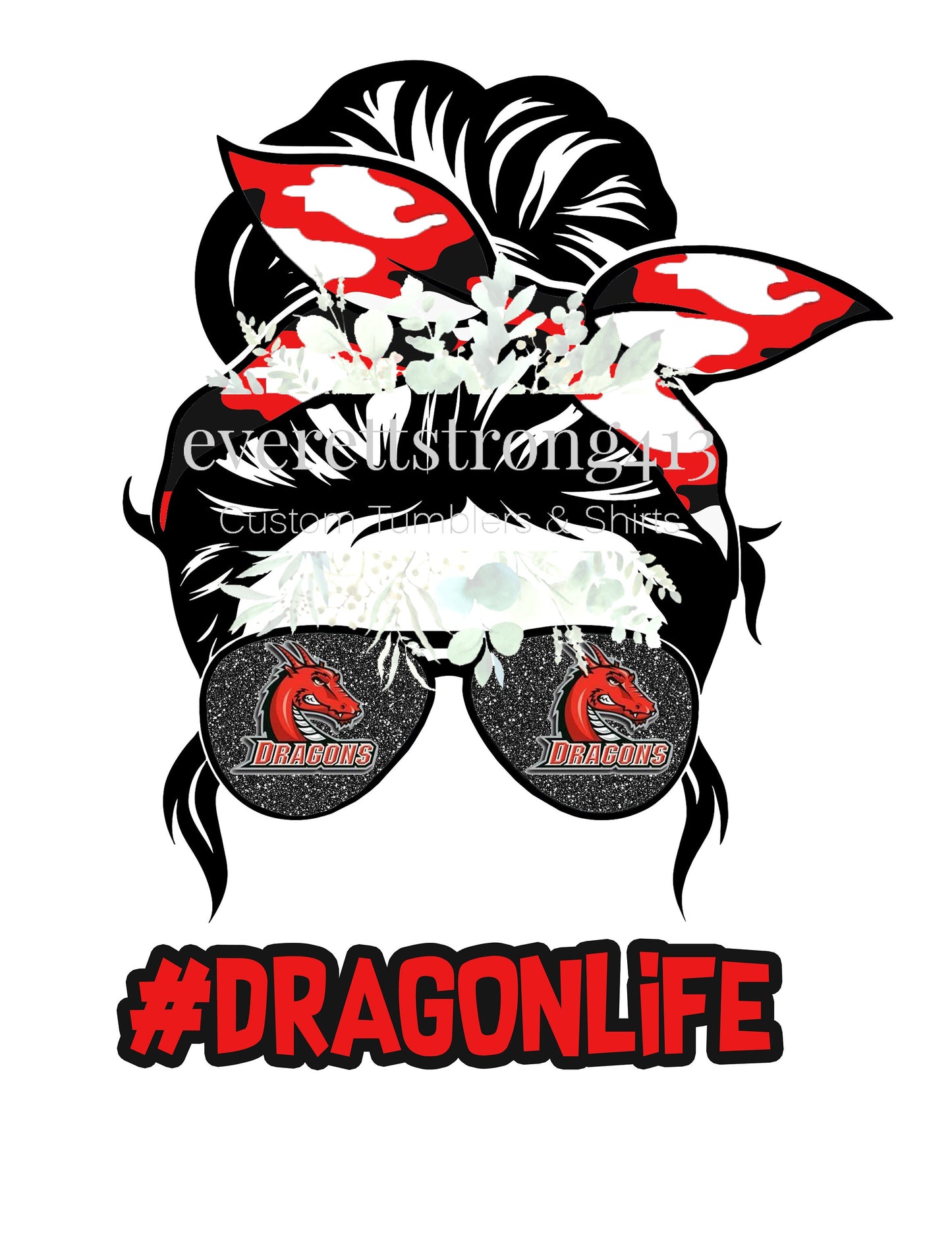 Dragon Life Messy Bun Digital File