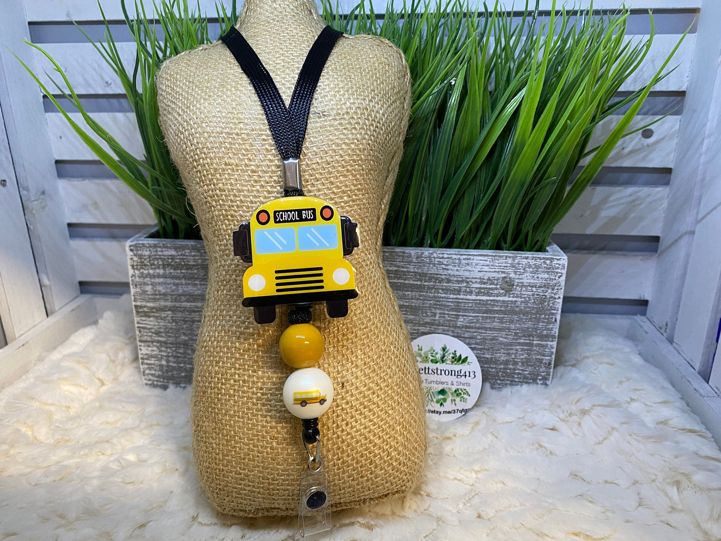 School Bus Driver Lanyard with Retractable Reel