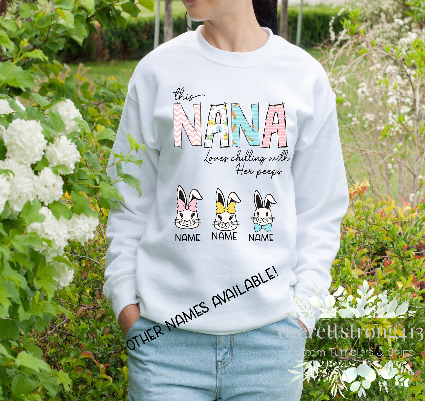 This Nana loves chillin with her peeps Crewneck Sweatshirt