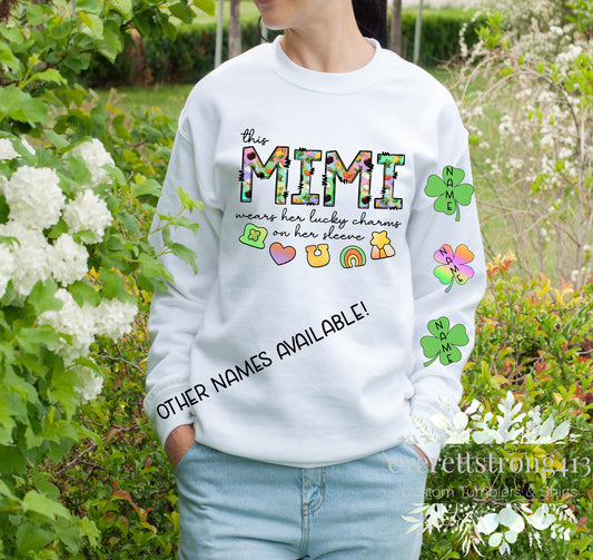 This Mimi wears her lucky charms on her sleeve Crewneck Sweatshirt