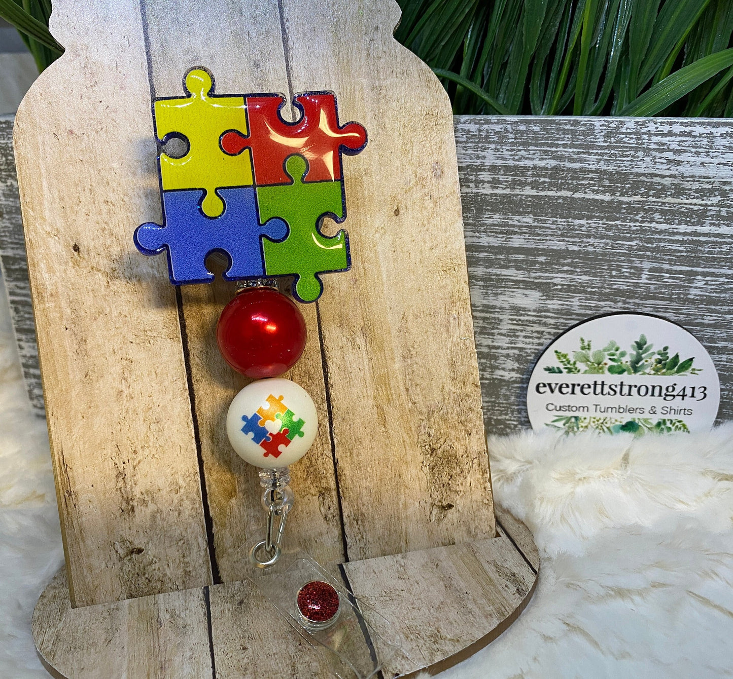 Autism Awareness Badge Reel