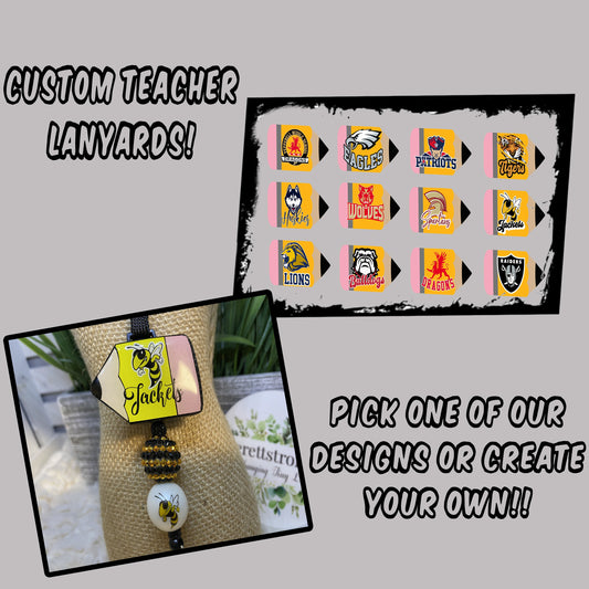 Yellow Jacket Pencil Lanyard with Retractable Reel