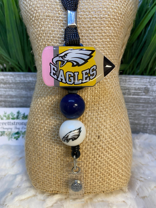 Eagles Pencil Lanyard with Retractable Reel